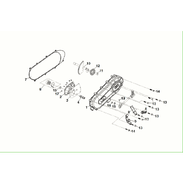 Crankcase cover Sym Fiddle ll Euro 5