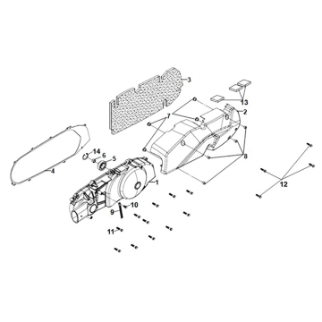 L. crank case cover Sym ADX 125i ABS+ TCS E5 2023