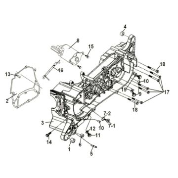 L. crank case Sym Symphony ST 125i LC E5