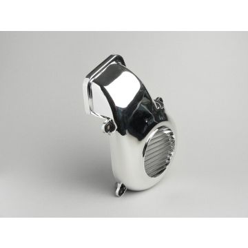 Cooling fin/cooling fan hood CLASSIC Minarelli 50 cc AC vertical chrome Booster,Bump50,BWS50,Slider50,SPY,SR50 <-1994,Stunt,Zuma50,Amico