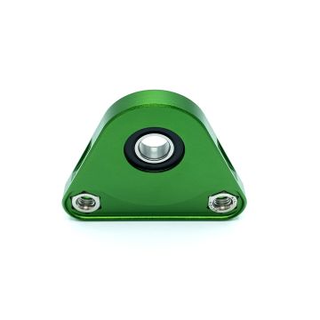 Bearing plate triangle rear wheel MC Proparts Piaggio Bravo,Ciao,Si CNC aLuminium green-