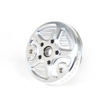 Rear wheel Bearing plate MCRWK Piaggio Boxer 1 and Boxer 2 CNC aluminum natural