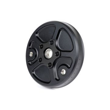 Rear wheel bearing plate MCRWK Piaggio Boxer 1 and Boxer 2 CNC aluminum black