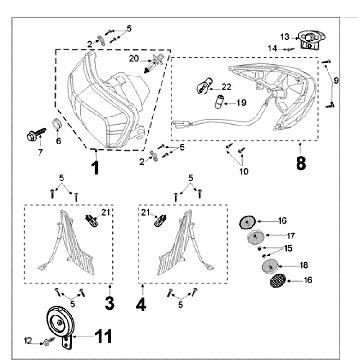 Light Peugeot Tweet old white