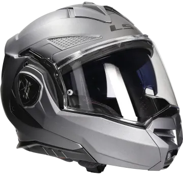 Flip over helmet LS2 Advant X Solid FF901 matt titanium