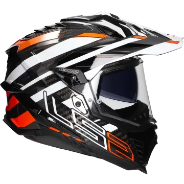 LS2 Helm Explorer Edge MX701 zwart / fluor oranje
