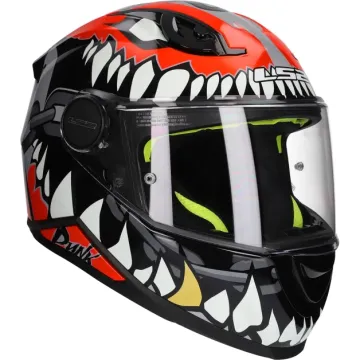 Kids helmet LS2 Kid Punk FF812 grey / red