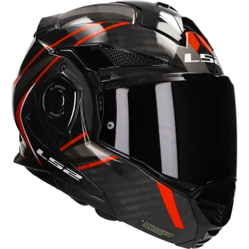 Flip over helmet LS2 Advant X Carbon Future II FF901 red