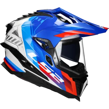 Adventure helmet LS2 Explorer Hexa MX701 white / blue / red