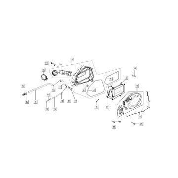 Air filter caps Kymco New Sento 4-stroke 50i black