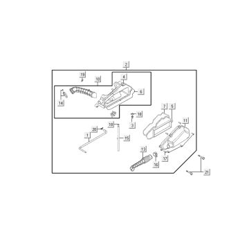 Air filter Kymco Agility 10' 4-stroke sporty blue