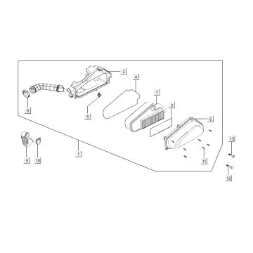 Air filter Kymco Agility RS 50 4T AC red