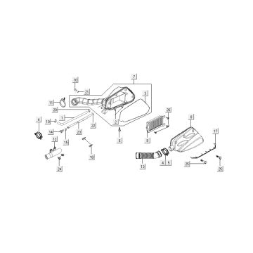 Air filter Kymco New Dink 4-stroke black metallic