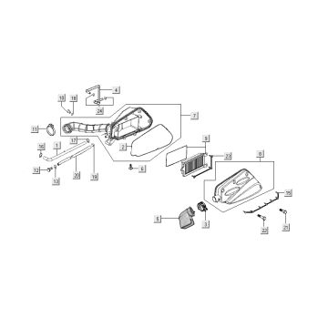 air filter Kymco People S 4-stroke black