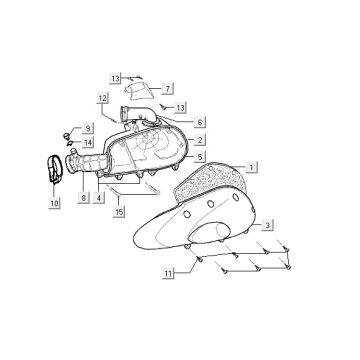 Air filter Kymco Vitality 2t ac pearl silver