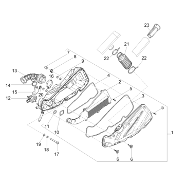 Piaggio Liberty 50 4-stroke air filter (IGET Euro 5)