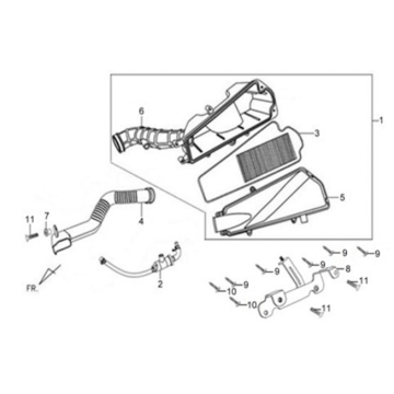 Sym X'PRO 125 air filter