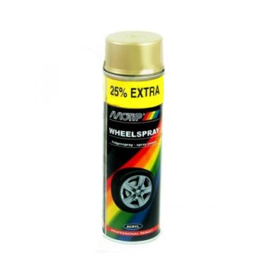 Spray wheel spray gold 500ml Motip