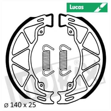 Aprilia/Italjet/Piaggio 140x25 brake shoe set