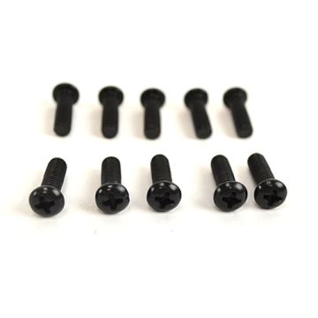 Metal screw M5x16 cross head black 10 pieces
