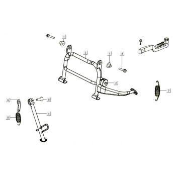 Middle Stand - Side Stand Kymco Like 200i White