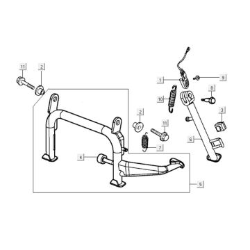 Middle Stand - Side Stand Kymco New Dink 200i
