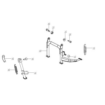 central stand AGILITY 16+ 4T 200i Matte Metallic Light Blue