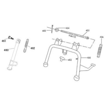 Center stand AGM SP50 red