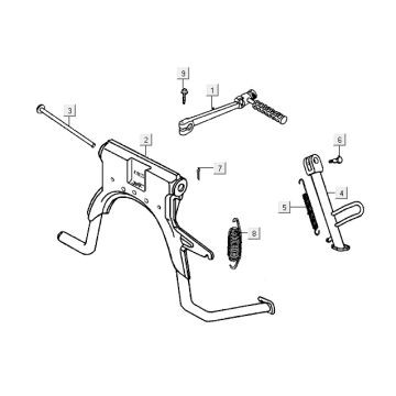 Midstand Kymco ZX 2t ac blue-silver