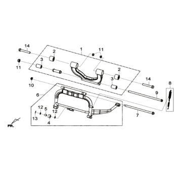 Center stand - Side stand - Kick starter lever Sym Joymax 300i 4T LC ABS Euro 3 2014-2016