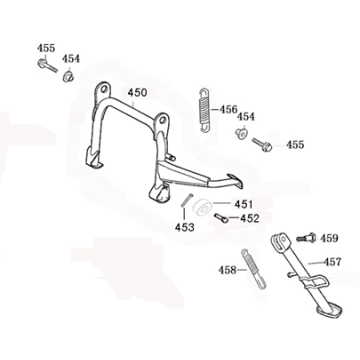 Center Stand Znen VPA 125cc silver