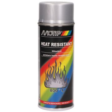 Spray can heat resistant silver 400ml Motip