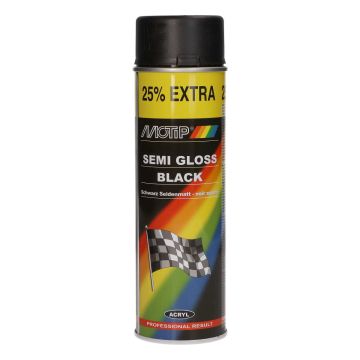 Spray can satin black 500ml Motip