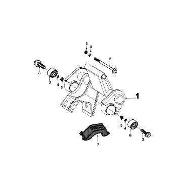 Engine Suspension Peugeot Speedfight 4 4-stroke Black