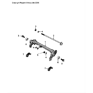 Subframe Peugeot Speedfight 4 LC black/red