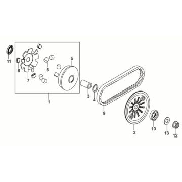 Variateur - V-snaar Sym Fiddle IV 50 Euro 5