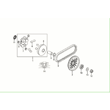 Variator - V-belt Sym Fiddle ll Euro 5