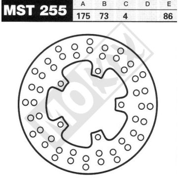 Brake disc Gilera CE Lucas-MST255