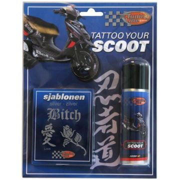 Spray can (Tattoo your scooter) naughty silver 50ml Motip