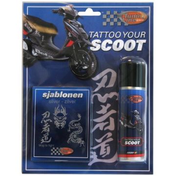 Spray can (Tattoo your scooter) sturdy silver 50ml Motip