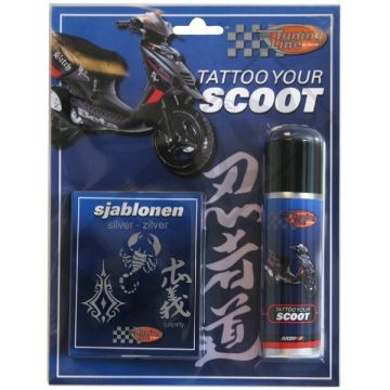 Spray can (Tattoo your scooter) tribe silver 50ml Motip