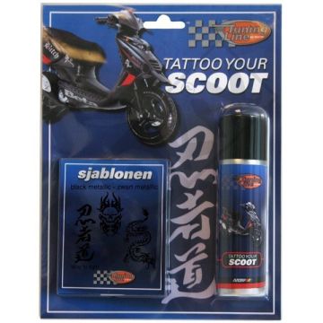 Spray can (Tattoo your scooter) sturdy metallic black 50ml Motip