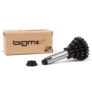 Shift shaft BGM PRO Race Vespa V50,PV125,ET3,PK50,PK80,PK125 S-XL 10-14-17-20 teeth (used with original gearbox, short third gear, extra short fourth gear)