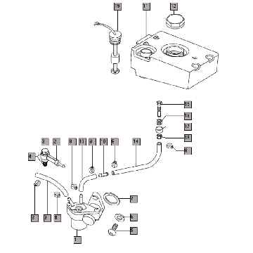 Oliepomp - olietank Tomos FLEXER XL (45KMH) (K8-L0)