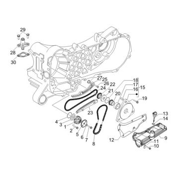 Oil pump Piaggio New Fly 4-stroke 2-valve
