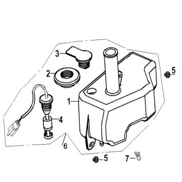 Oil tank Generic Ideo red 2007 2-stroke