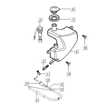 Oil tank Kymco Yup 2t ac blue
