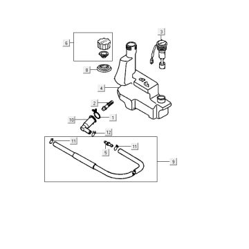 Oil tank Kymco ZX 2t ac silver-orange