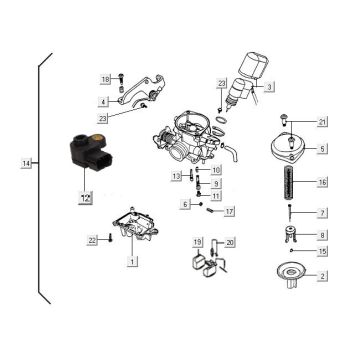 Dell'Orto ECS 18.5mm carburetor parts
