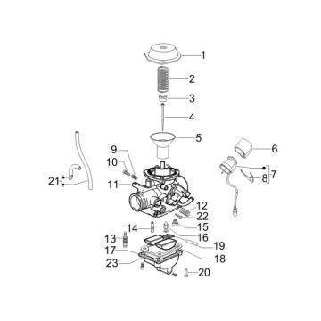 Carburetor Piaggio New Fly 4-stroke 2-valve